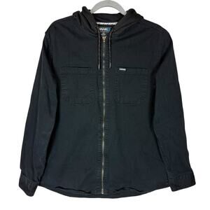 Tony Hawk Skateboard Jacket Mens Large Black‎ Stretch Pockets Full Zip Hooded